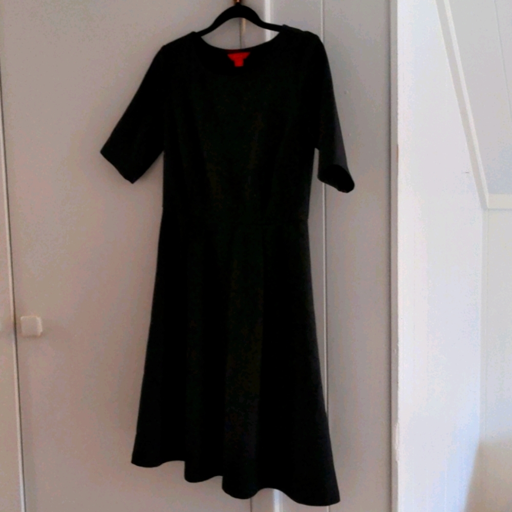 Black fit and flare dress